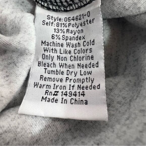 Calme by Johnny Was Mock-Neck Cozy Sweatshirt Womens Small Black Gray Pullover - Picture 8 of 8